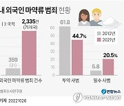 [그래픽] 국내 외국인 마약류 범죄 현황