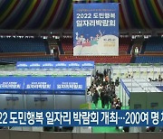 2022 도민행복 일자리 박람회 개최…200여 명 채용