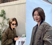 ‘정경호♥’ 수영, 단발+깔깔이 찰떡 소화..뭘 입어도 ‘완벽’하네