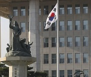 조기 게양된 국회