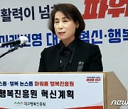 혁신계획 발표하는 정순천 대구행복진흥원장