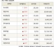 [fnRASSI]장마감, 거래소 상승 종목(이수화학 29.9% ↑)