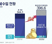 9월까지 세수 317.6조원…전년동기 43.1조원 증가[그래픽뉴스]