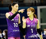 [Ms포토]김연경-김다은 '작전 회의'