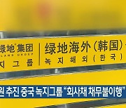 영리병원 추진 중국 녹지그룹 “회사채 채무불이행”