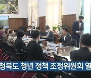 충청북도 청년 정책 조정위원회 열려