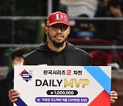 폰트, 한국시리즈 2차전 데일리 MVP[포토엔HD]