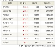 [fnRASSI]장마감, 거래소 상승 종목(인디에프 30.0% ↑)