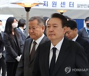 다시 분향소 찾은 윤석열 대통령-이상민 장관