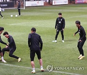 아이슬란드전 앞두고 훈련하는 축구 국가대표팀