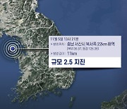 충남 서산 앞바다 규모 2.5 지진…일부 지역 흔들림