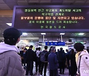 '무궁화호 탈선사고' 열차 운행 중단 안내