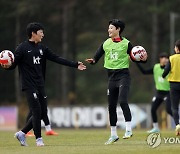 뉴질랜드와 평가전 앞두고 훈련하는 여자축구 대표팀