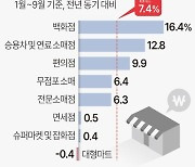 1~9월 백화점 판매액 27.6조… 16.4% ↑