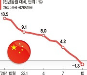 글로벌 인플레 속  中 나홀로 'D공포'