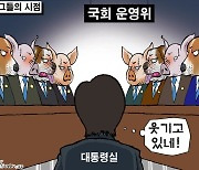 한국일보 11월 10일 만평