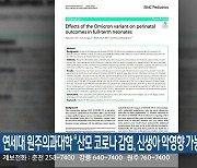 연세대 원주의과대학 “산모 코로나19 감염, 신생아 악영향 가능성”