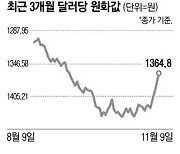 원화값 사흘간 54원 급등 강달러 질주 변곡점 왔나