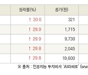 [fnRASSI]오늘의 상한가, 대창솔루션 30.0% ↑