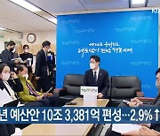 전남도, 내년 예산안 10조 3,381억 편성…2.9%↑