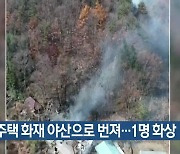 포항 주택 화재 야산으로 번져…1명 화상