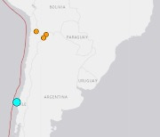 칠레 남부 레부서 규모 6.4 지진 발생(상보)