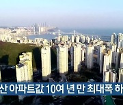 부산 아파트값 10여 년 만 최대폭 하락