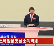 (영상)윤성에프앤씨, 코스닥 입성 첫날 소폭 약세