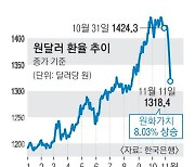 이달 원화가치 8% 급등했지만… “연말까지 ‘킹달러’ 지속될 것”