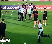 '축구대표팀의 즐거운 재능 기부' [사진]