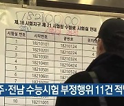 광주·전남 수능시험 부정행위 11건 적발