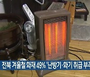 전북 겨울철 화재 49% ‘난방기·화기 취급 부주의’