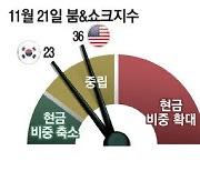 "현금비중 늘려라"… 韓·美 증시 위험 동반 상승