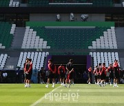 에듀케이션 시티 스타디움 현장 답사 나선 대한민국 축구대표팀