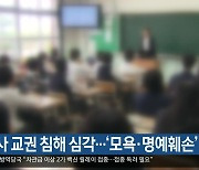 교사 교권 침해 심각…‘모욕·명예훼손’ 최다