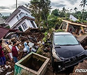 인도네시아 지진 현장