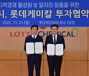 여수시-롯데케미칼, 2056억 투자 협약 "경제 활력 이끈다"