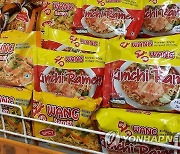 인도에서 출시된 '왕 베지테리언 김치맛 라면'