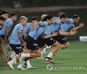 한국 첫 상대 우루과이 대표팀 훈련