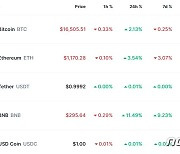 FTX 파산 후폭풍에도 비트코인 2% 상승, 1만6000달러 중반