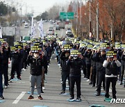 화물연대 광주·전남 4300여명 총파업…"안전운임 일몰제 폐지"(종합)