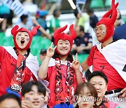 한국 응원하는 축구팬