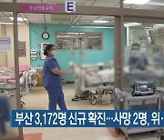 부산 3,172명 신규 확진…사망 2명, 위·중증 23명