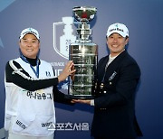 함정우 박배종의 하나금융그룹, 위믹스 KPGA 구단 리그 초대 챔피언