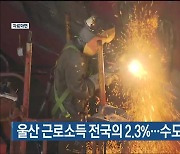 울산 근로소득 전국의 2.3%…수도권이 60% 차지