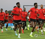 한국과의 조별리그 2차전 준비하는 가나 대표팀