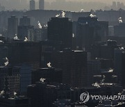 난방 수증기로 가득한 서울