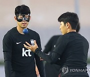 [월드컵] '강인아, 해보자!'…흥민·강인, 포르투갈전 앞두고 함께 훈련