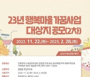 인천시, 2023년 행복마을 가꿈사업 대상지 6개소 선정