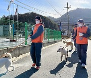 갤러리아百 봉사단, 동물자유연대 '온센터'서 봉사활동
